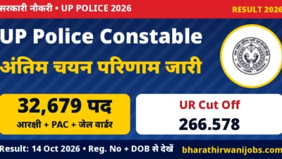UP Police Constable Result 2026 – UPPRPB आरक्षी नागरिक पुलिस और PAC अंतिम चयन परिणाम 14 अक्टूबर 2026, कैटेगरी-वार कट ऑफ