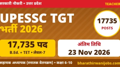 UPESSC TGT Recruitment 2026 – उत्तर प्रदेश शिक्षा सेवा चयन आयोग सहायक अध्यापक (स्नातक वेतनक्रम) के 17735 पद, अंतिम तिथि 23 नवंबर 2026